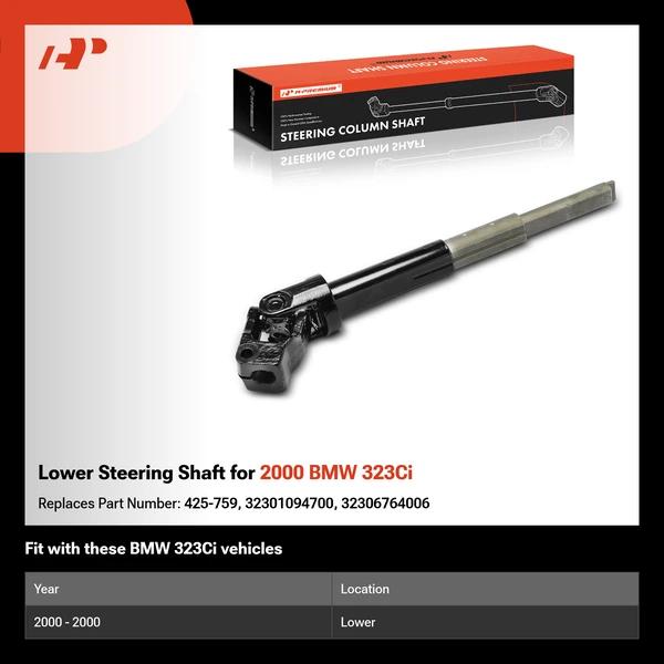 Lower Steering Shaft for 2000 BMW 323Ci