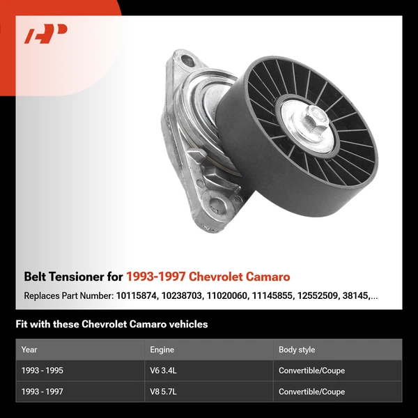 Belt Tensioner for 1993-1997 Chevrolet Camaro