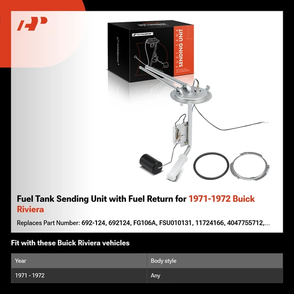 Fuel Tank Sending Unit with Fuel Return for 1971-1972 Buick Riviera
