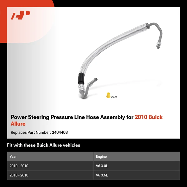 Power Steering Pressure Line Hose Assembly for 2010 Buick Allure