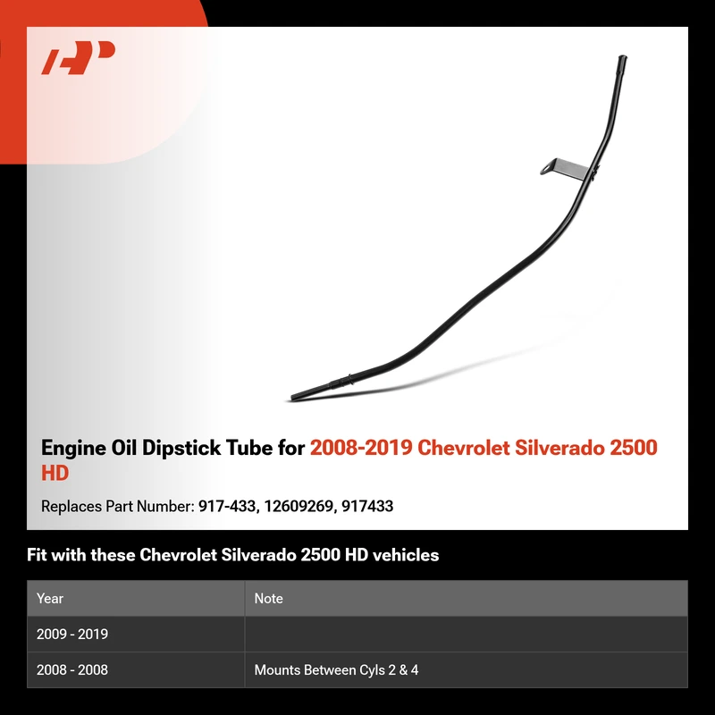 Engine Oil Dipstick Tube for 2008-2019 Chevrolet Silverado 2500 HD