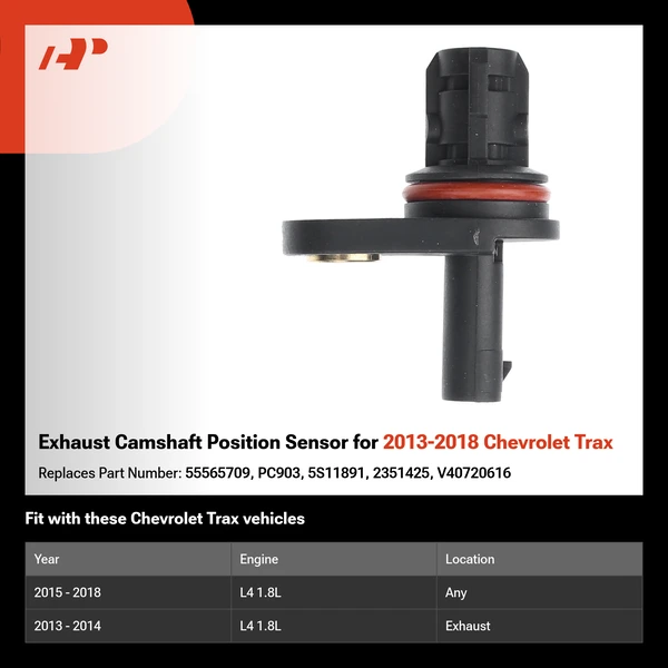 Exhaust Camshaft Position Sensor for 2013-2018 Chevrolet Trax