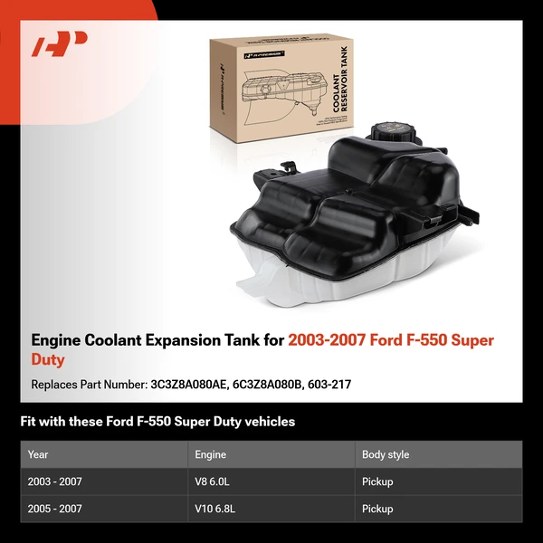 Engine Coolant Expansion Tank for 2003-2007 Ford F-550 Super Duty