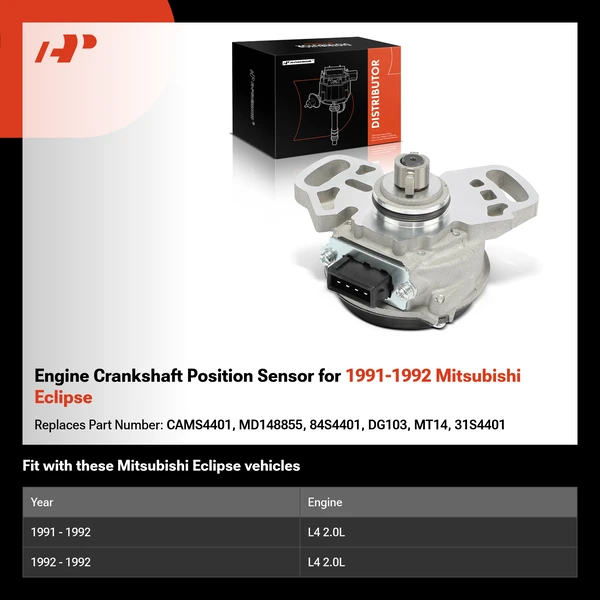 Engine Crankshaft Position Sensor for 1991-1992 Mitsubishi Eclipse