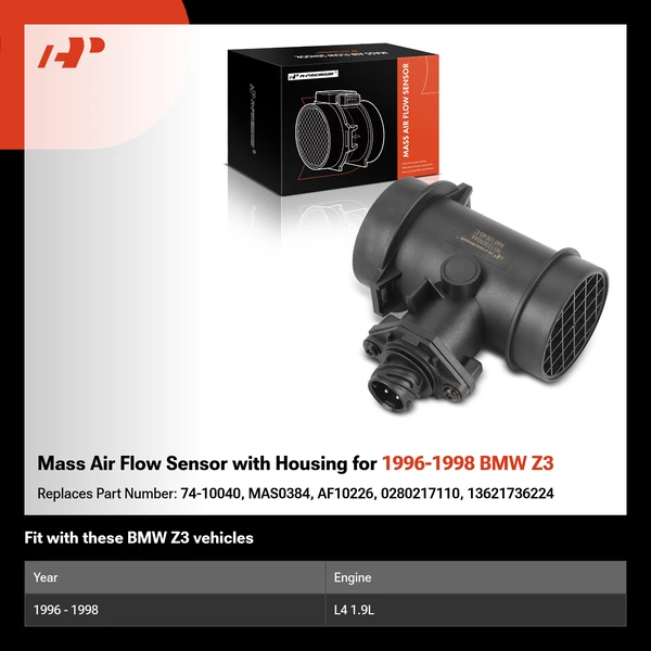 Mass Air Flow Sensor with Housing for 1996-1998 BMW Z3