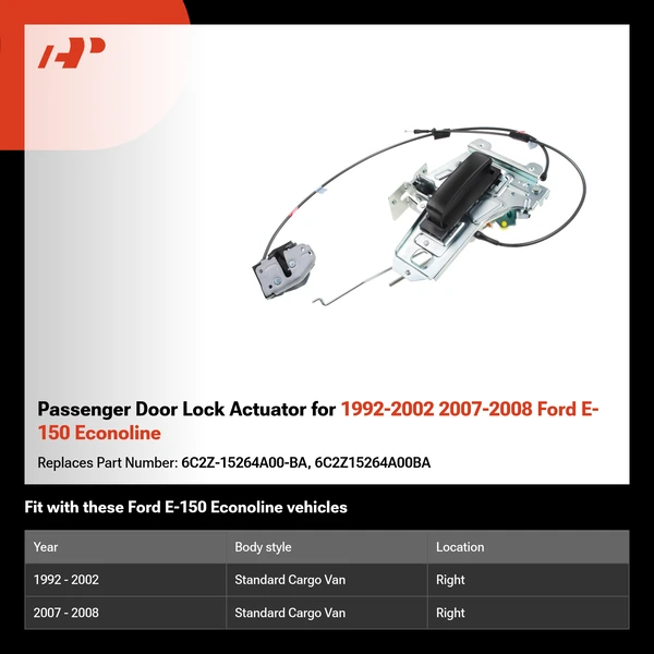 Passenger Door Lock Actuator for 1992-2002 2007-2008 Ford E-150 Econoline