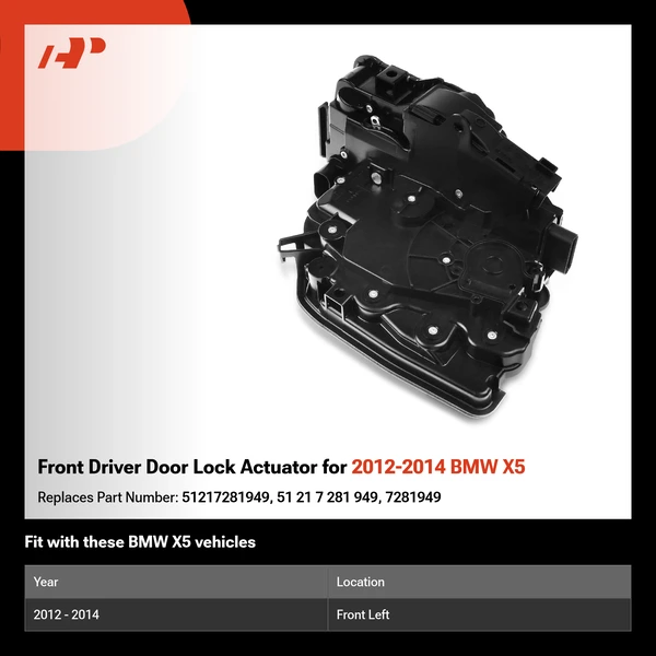 Front Driver Door Lock Actuator for 2012-2014 BMW X5