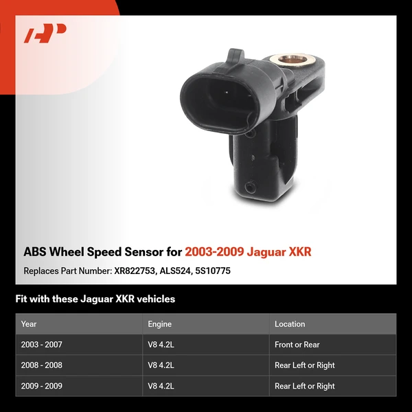 ABS Wheel Speed Sensor for 2003-2009 Jaguar XKR