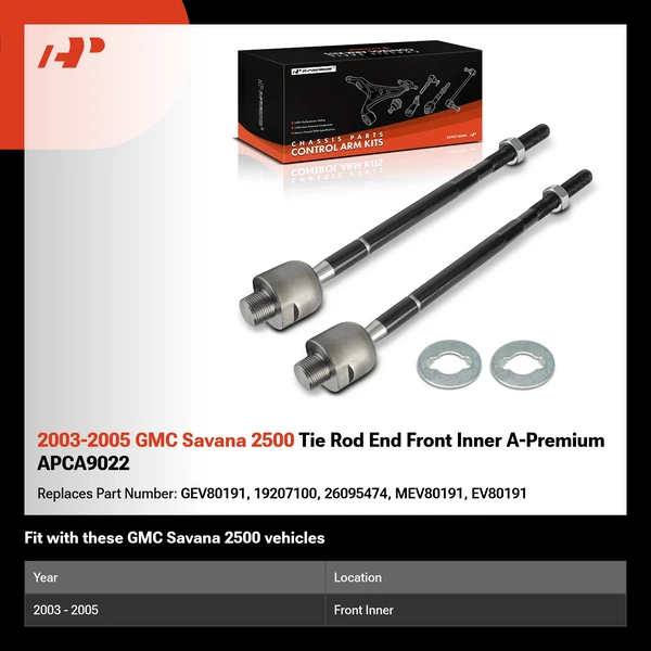 2003-2005 GMC Savana 2500 Tie Rod End Front Inner A-Premium APCA9022