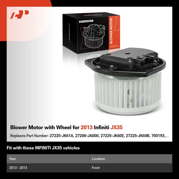 Blower Motor with Wheel for 2013 Infiniti JX35