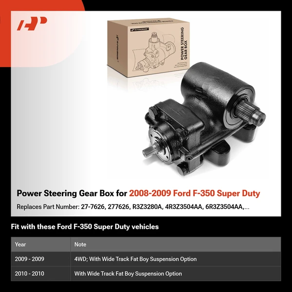 Power Steering Gear Box for 2008-2009 Ford F-350 Super Duty