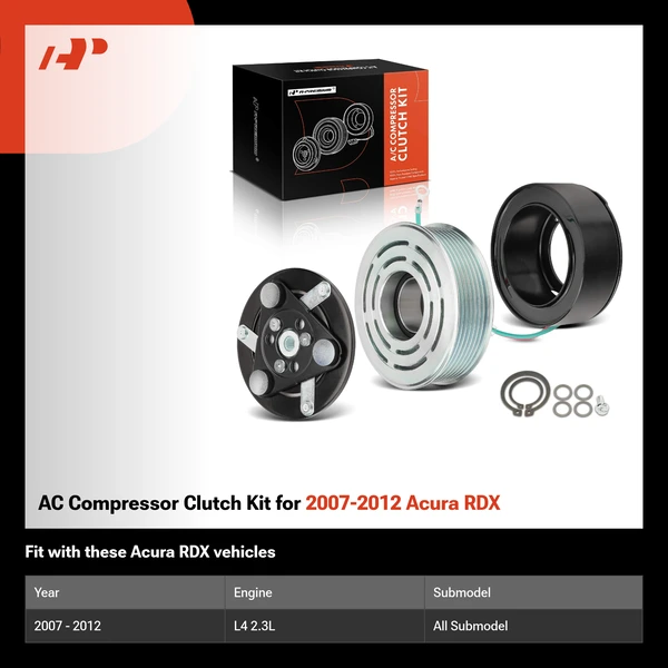 AC Compressor Clutch Kit for 2007-2012 Acura RDX