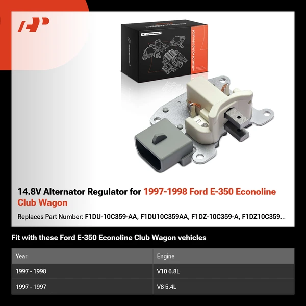 14.8V Alternator Regulator for 1997-1998 Ford E-350 Econoline Club Wagon