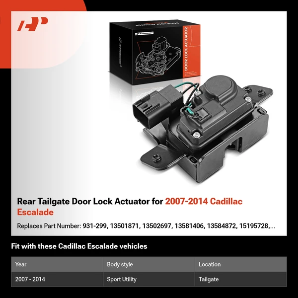 Rear Tailgate Door Lock Actuator for 2007-2014 Cadillac Escalade