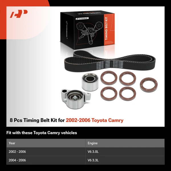 8 Pcs Timing Belt Kit for 2002-2006 Toyota Camry