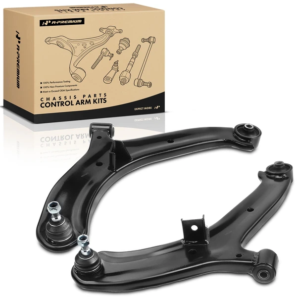 2000-2006 Hyundai Accent 2-Pc Control Arm and Ball Joint Kit, Front Lower with Ball Joint A-Premium APCA2449