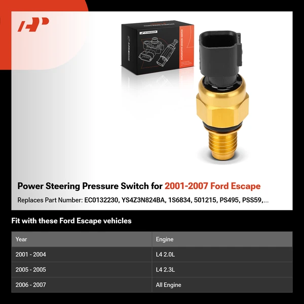 Power Steering Pressure Switch for 2001-2007 Ford Escape