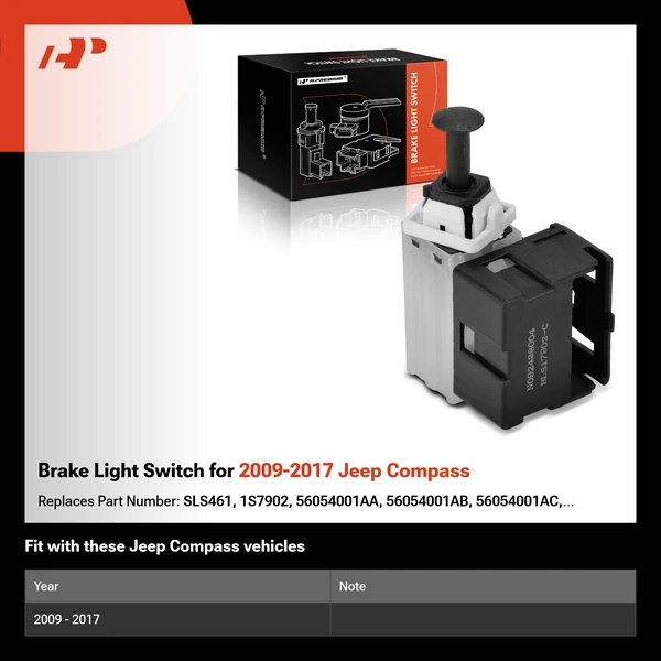 Brake Light Switch for 2009-2017 Jeep Compass