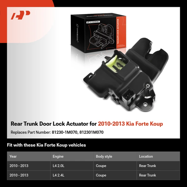 Rear Trunk Door Lock Actuator for 2010-2013 Kia Forte Koup