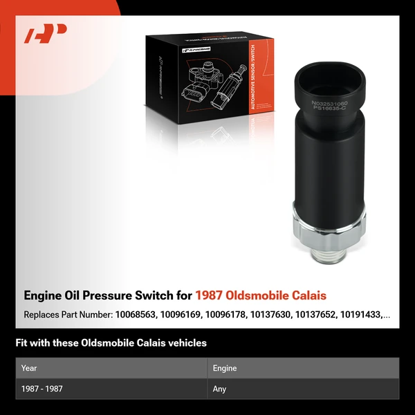 Engine Oil Pressure Switch for 1987 Oldsmobile Calais