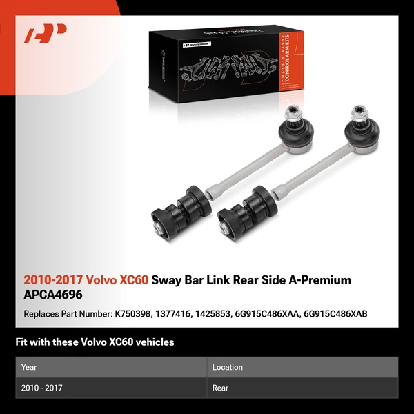 2010-2017 Volvo XC60 Sway Bar Link Rear Side A-Premium APCA4696