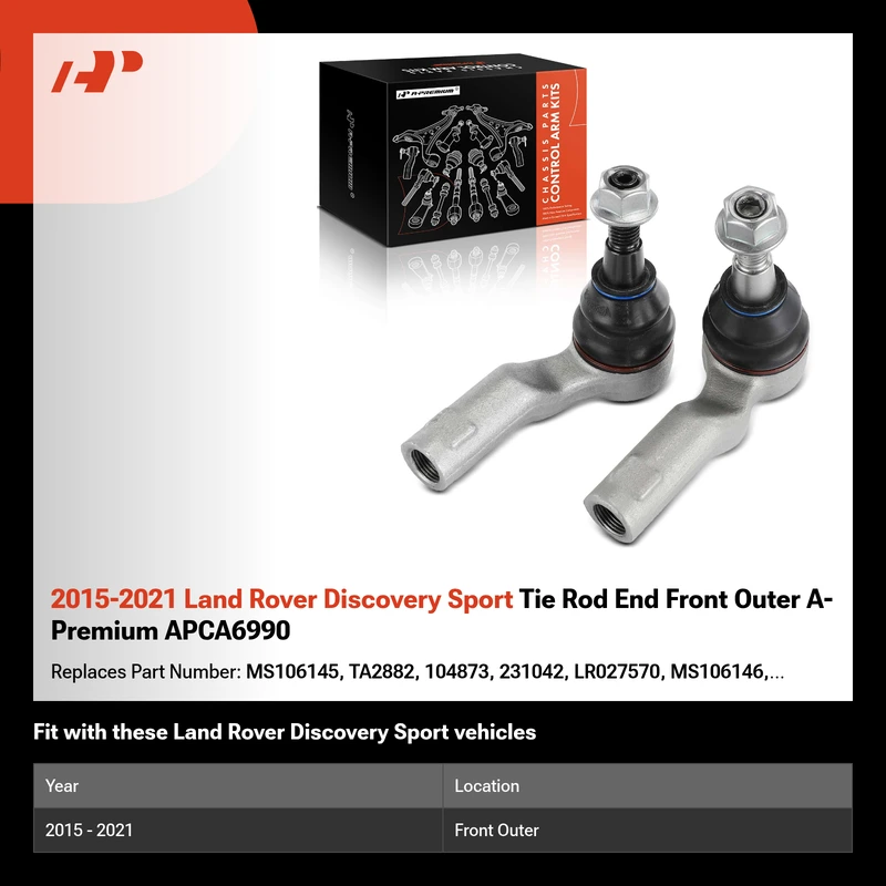 2015-2021 Land Rover Discovery Sport Tie Rod End Front Outer A-Premium APCA6990