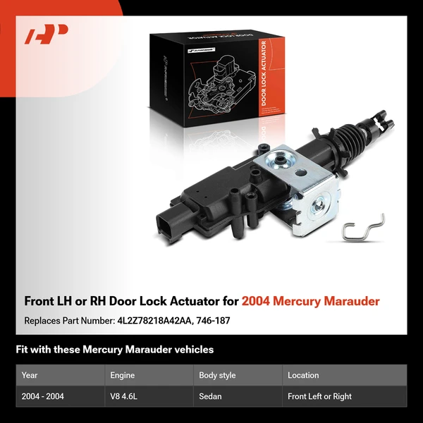 Front LH or RH Door Lock Actuator for 2004 Mercury Marauder