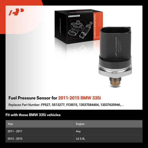 Fuel Pressure Sensor for 2011-2015 BMW 335i