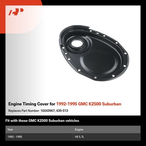 Engine Timing Cover for 1992-1995 GMC K2500 Suburban
