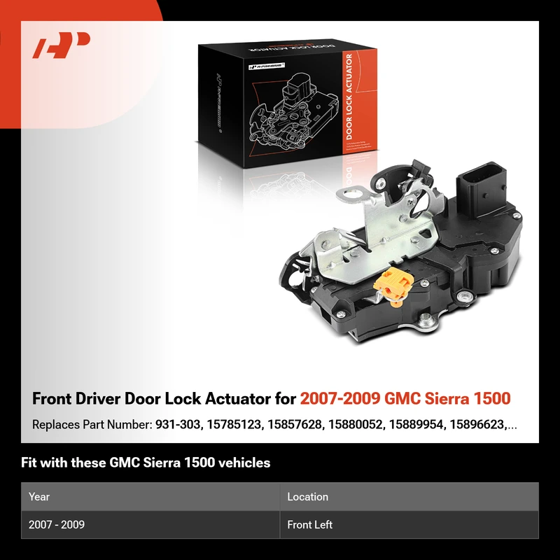 Front Driver Door Lock Actuator for 2007-2009 GMC Sierra 1500