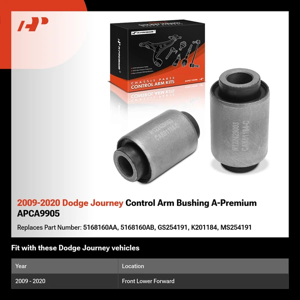 2009-2020 Dodge Journey Control Arm Bushing A-Premium APCA9905