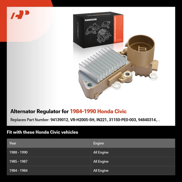 Alternator Regulator for 1984-1990 Honda Civic