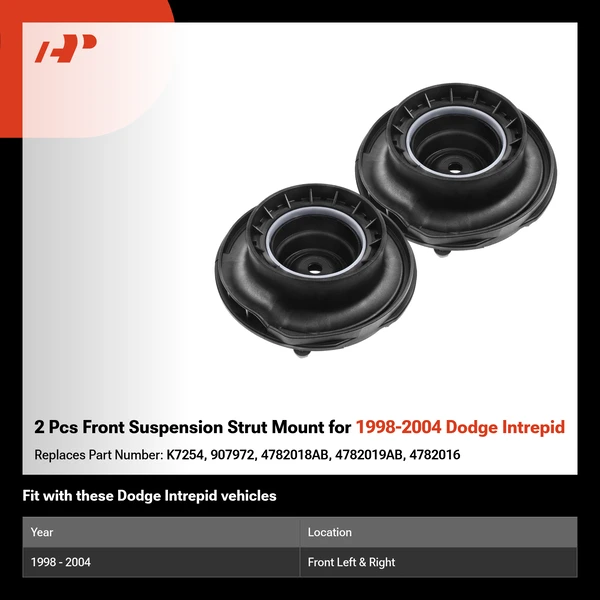 2 Pcs Front Suspension Strut Mount for 1998-2004 Dodge Intrepid