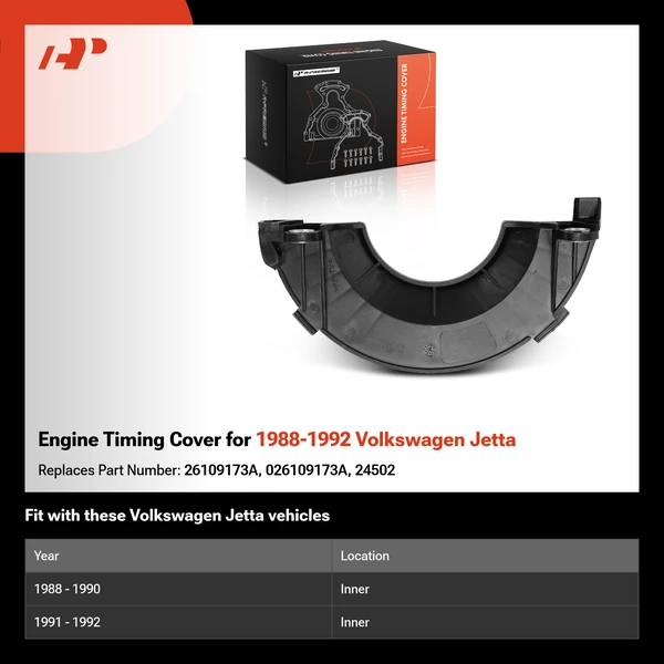 Engine Timing Cover for 1988-1992 Volkswagen Jetta