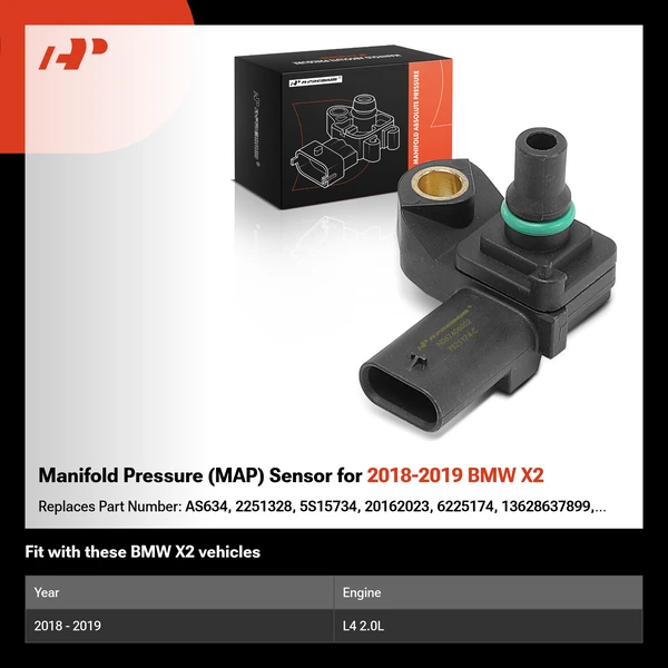 Manifold Pressure (MAP) Sensor for 2018-2019 BMW X2