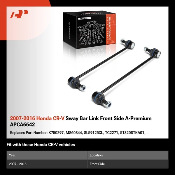 2007-2016 Honda CR-V Sway Bar Link Front Side A-Premium APCA6642
