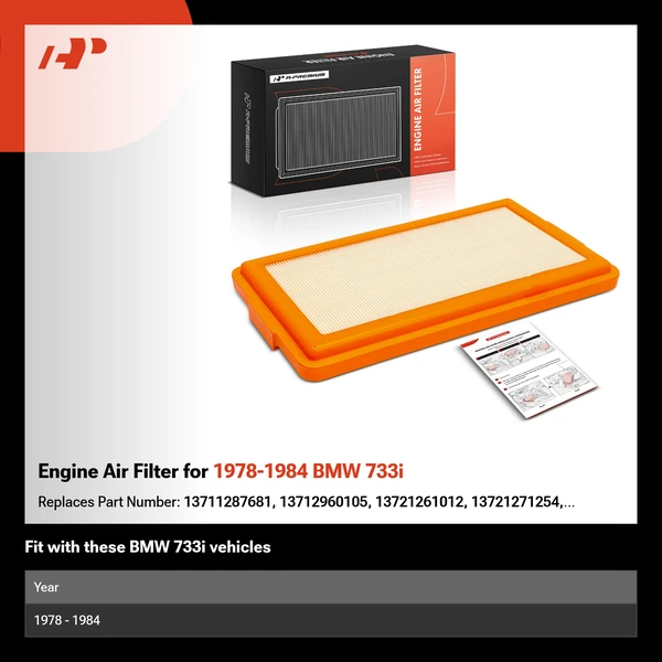 Engine Air Filter for 1978-1984 BMW 733i