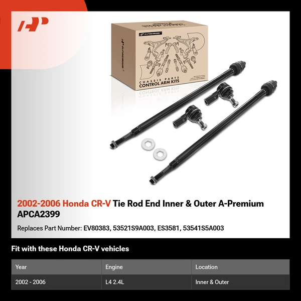 2002-2006 Honda CR-V Tie Rod End Inner & Outer A-Premium APCA2399