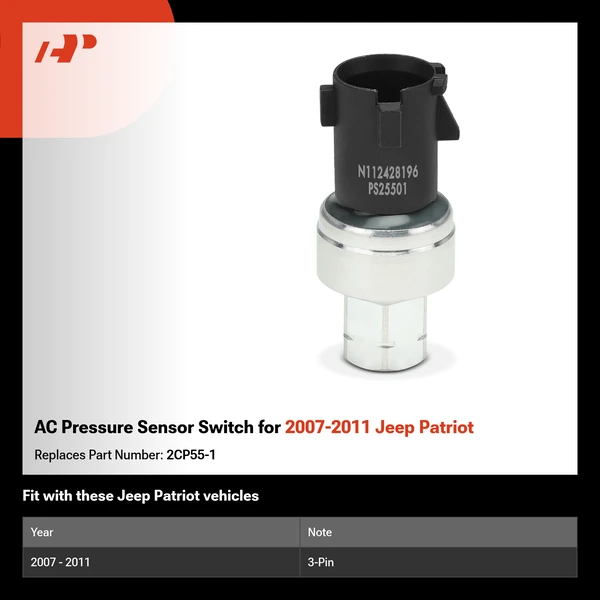 AC Pressure Sensor Switch for 2007-2011 Jeep Patriot