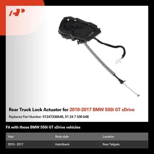Rear Truck Lock Actuator for 2010-2017 BMW 550i GT xDrive