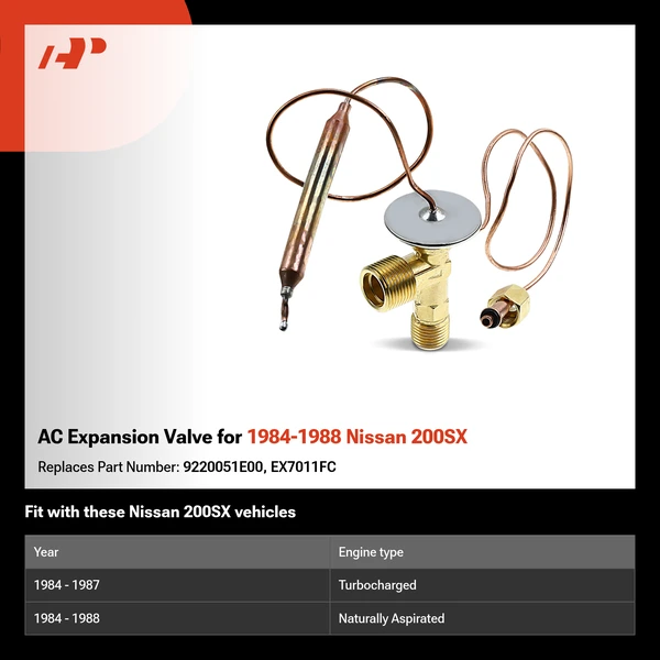 AC Expansion Valve for 1984-1988 Nissan 200SX