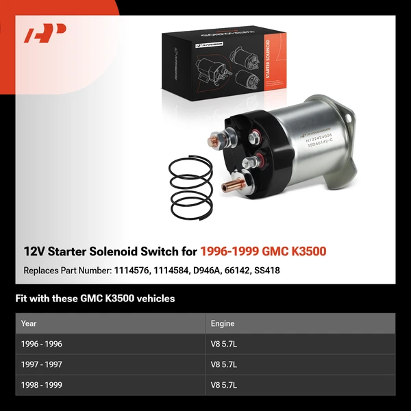 12V Starter Solenoid Switch for 1996-1999 GMC K3500