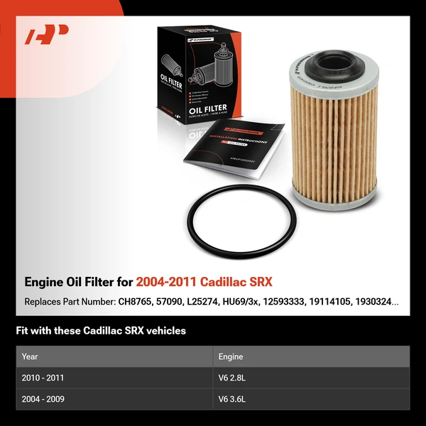 Engine Oil Filter for 2004-2011 Cadillac SRX