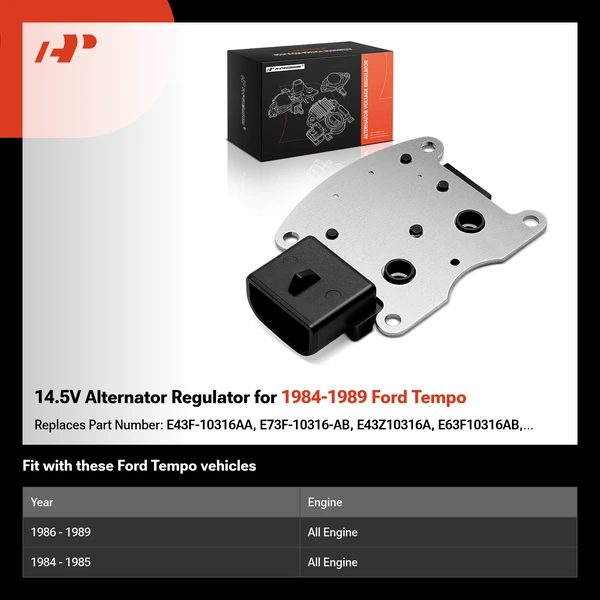 14.5V Alternator Regulator for 1984-1989 Ford Tempo