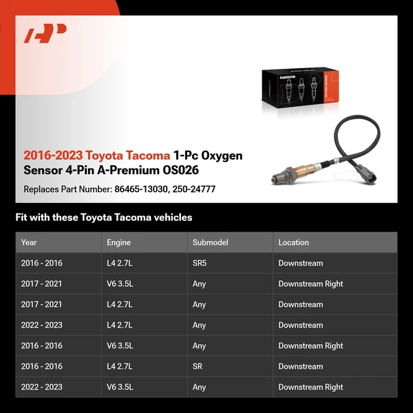 2016-2023 Toyota Tacoma 1-Pc Oxygen Sensor 4-Pin A-Premium OS026