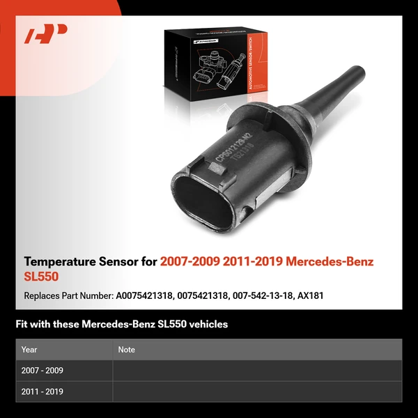 Temperature Sensor for 2007-2009 2011-2019 Mercedes-Benz SL550