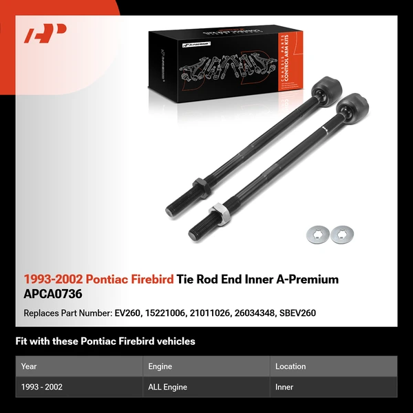 1993-2002 Pontiac Firebird Tie Rod End Inner A-Premium APCA0736