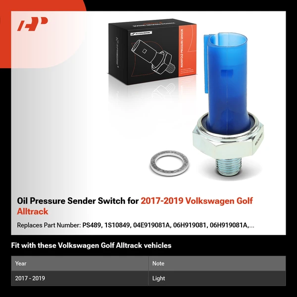 Oil Pressure Sender Switch for 2017-2019 Volkswagen Golf Alltrack
