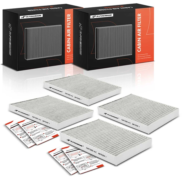 4 Pcs Activated Carbon Cabin Air Filter for BMW 530e 530e xDrive 530i xDrive M8