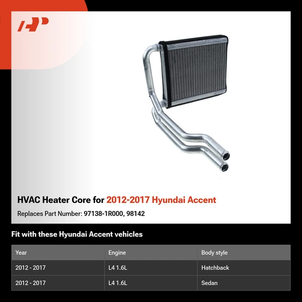 HVAC Heater Core for 2012-2017 Hyundai Accent